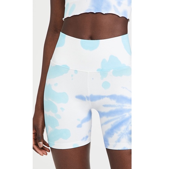 spiritual gangster tie dye biker shorts